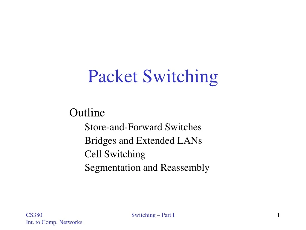 packet switching