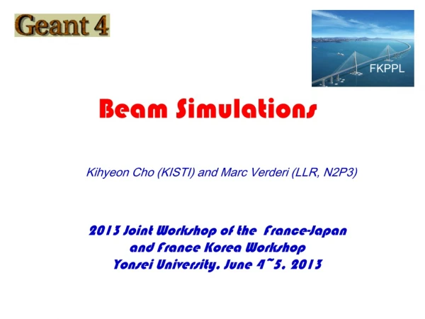 2013 Joint Workshop of the  France-Japan and France Korea Workshop