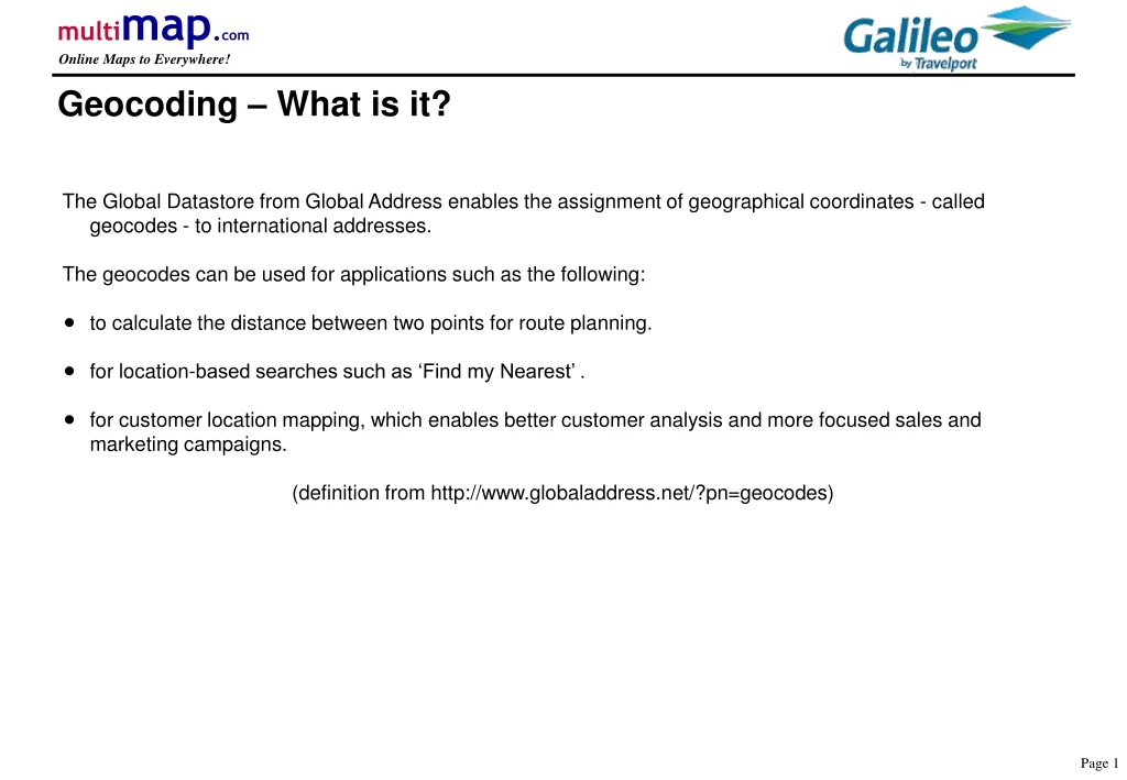 geocoding what is it