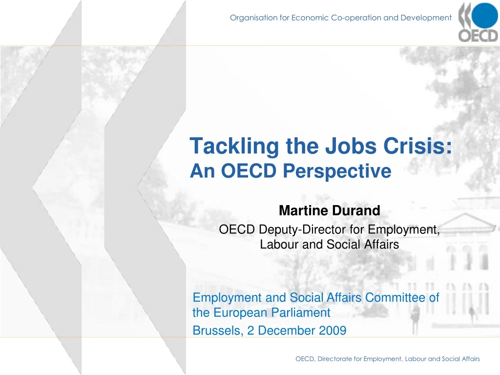 tackling the jobs crisis an oecd perspective
