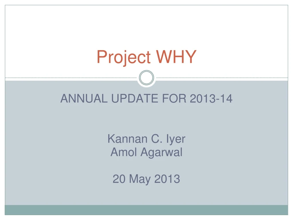 project why