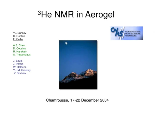 3 He NMR in Aerogel