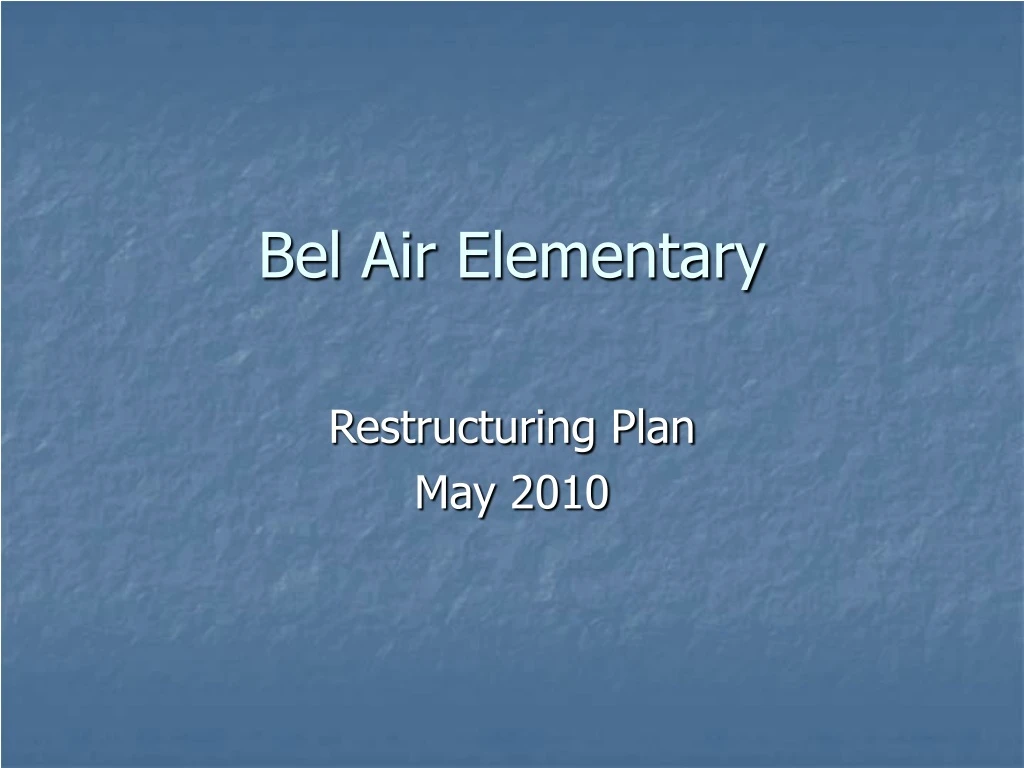 bel air elementary