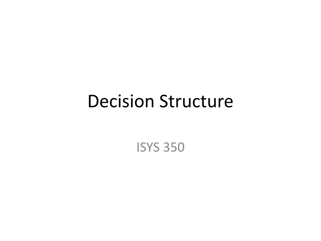 decision structure