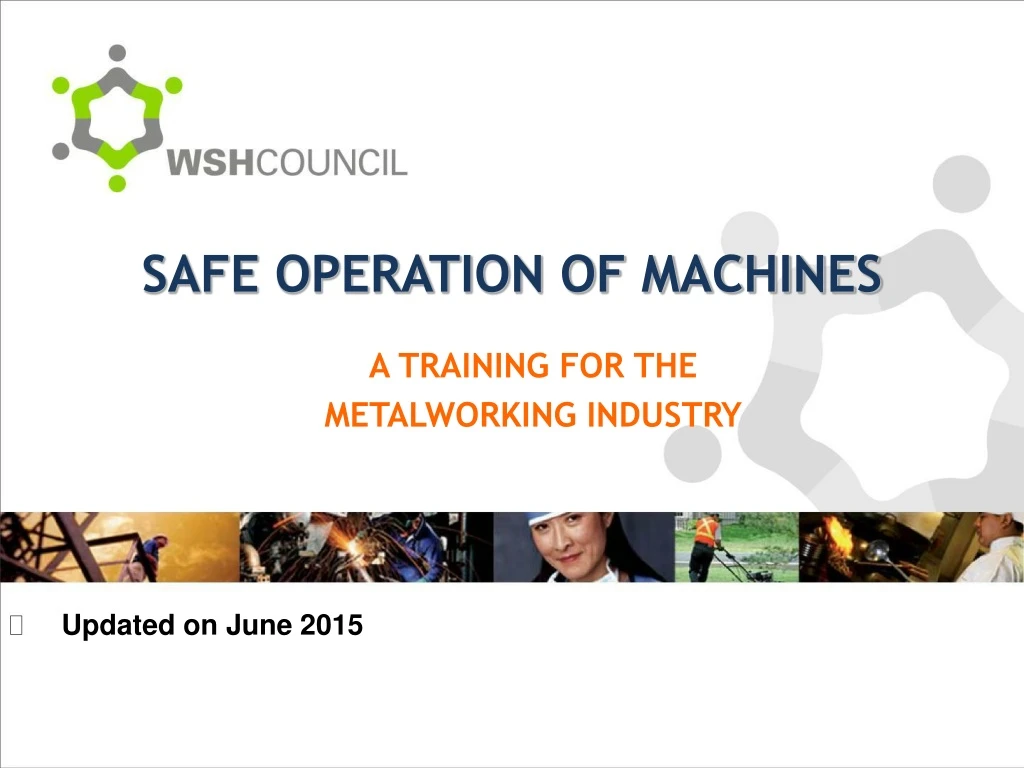 safe operation of machines