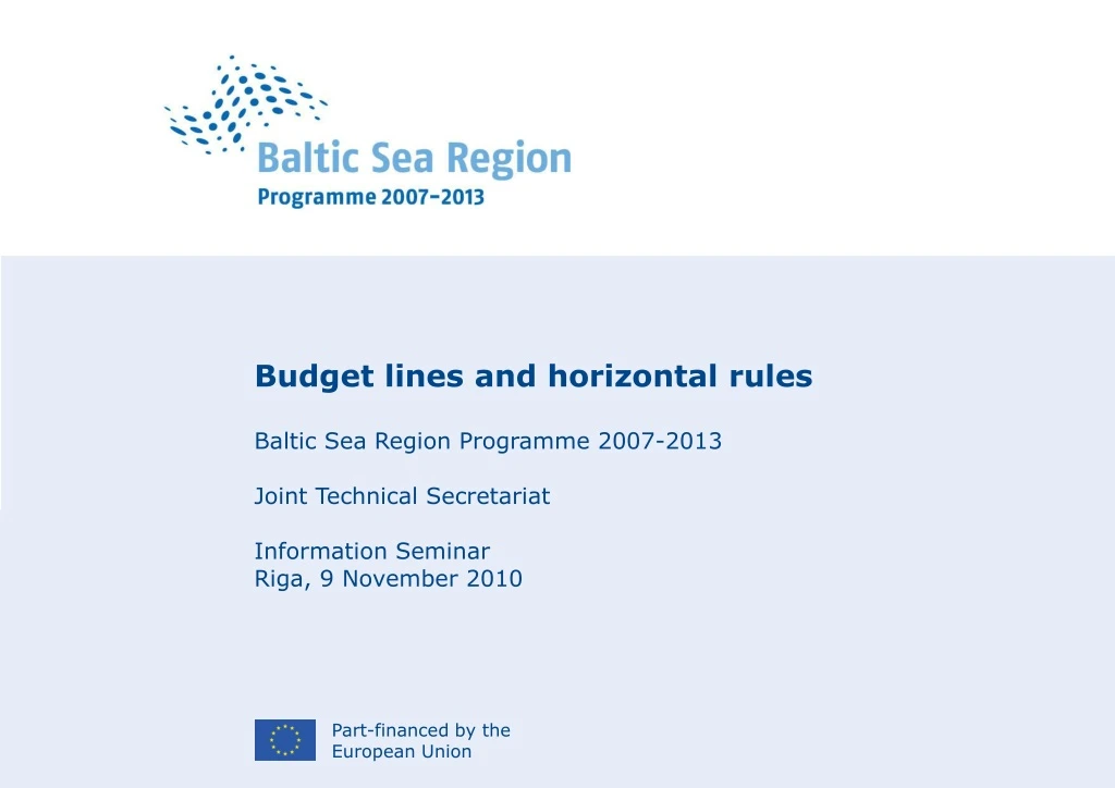 budget lines and horizontal rules