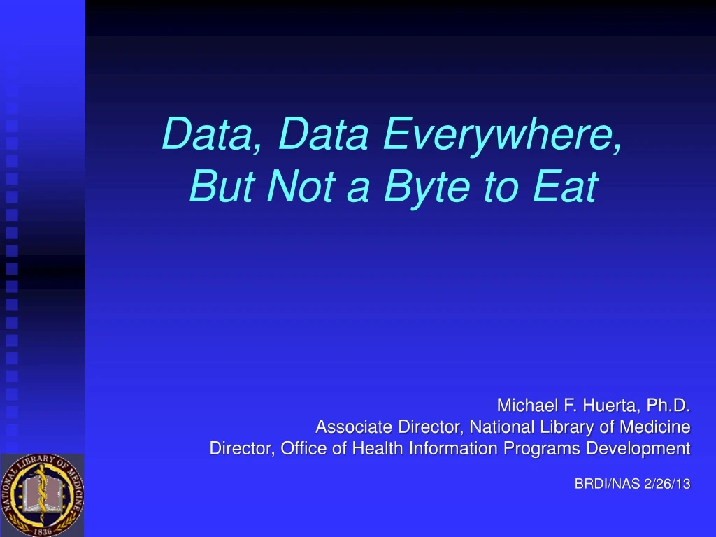 data data everywhere but not a byte to eat