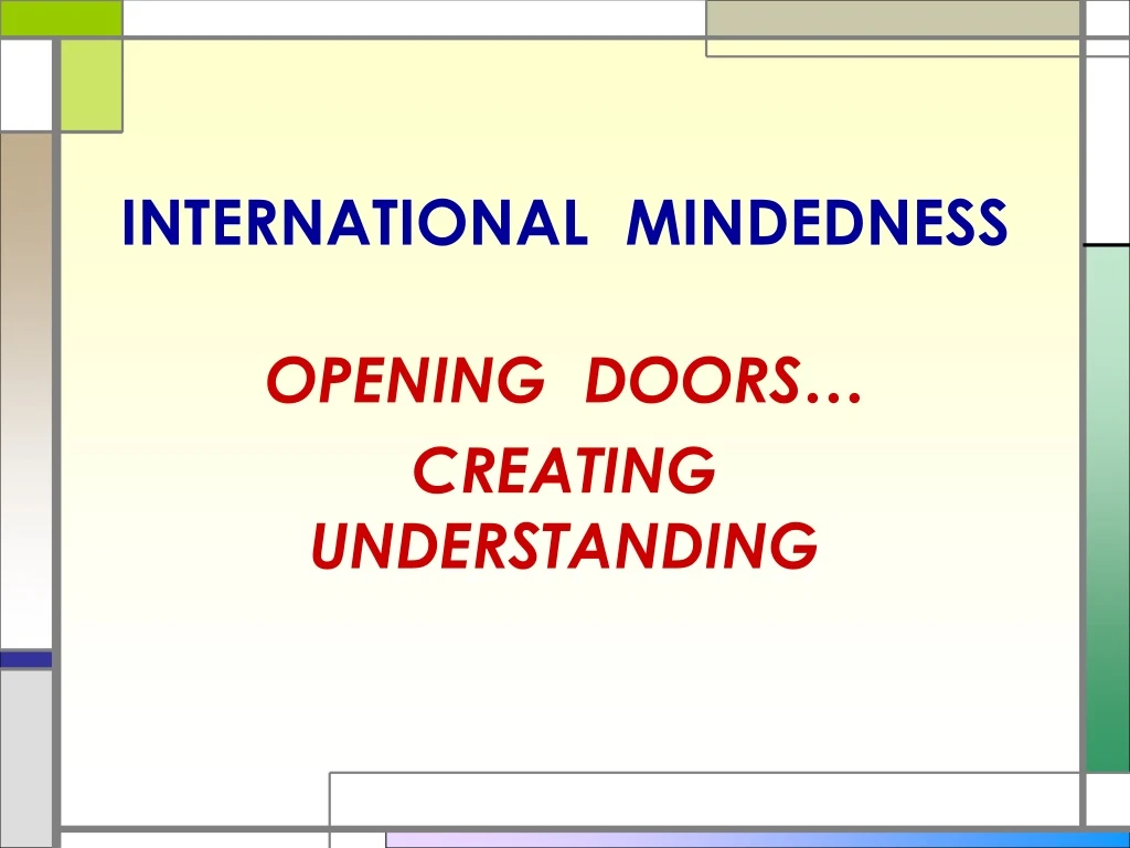 international mindedness