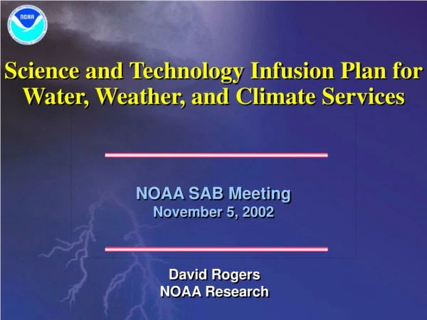NOAA SAB Meeting November 5, 2002