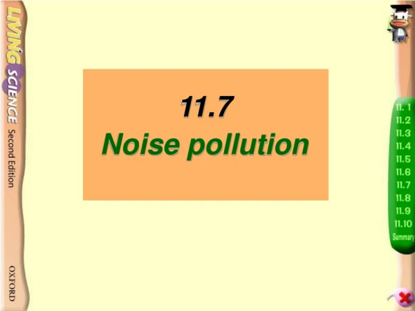11.7 Noise pollution