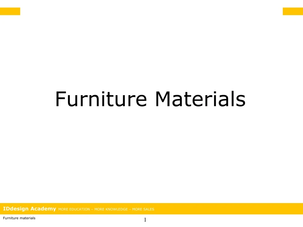 furniture materials