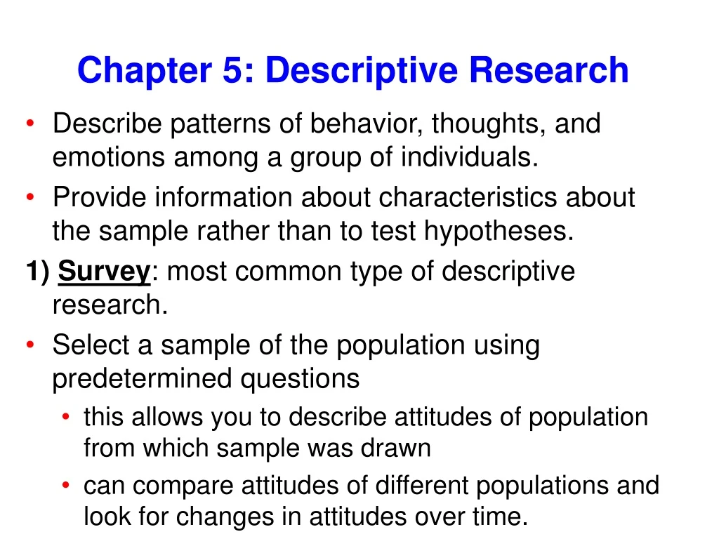 descriptive research chapter 4