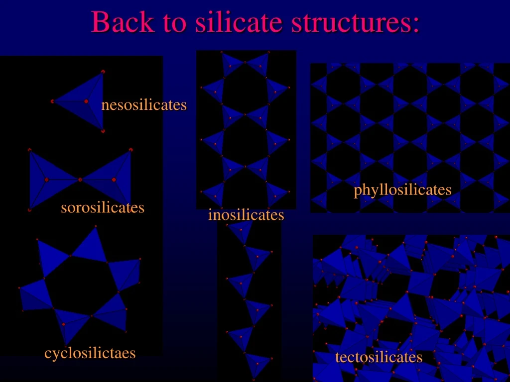 back to silicate structures