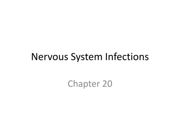 Nervous System Infections