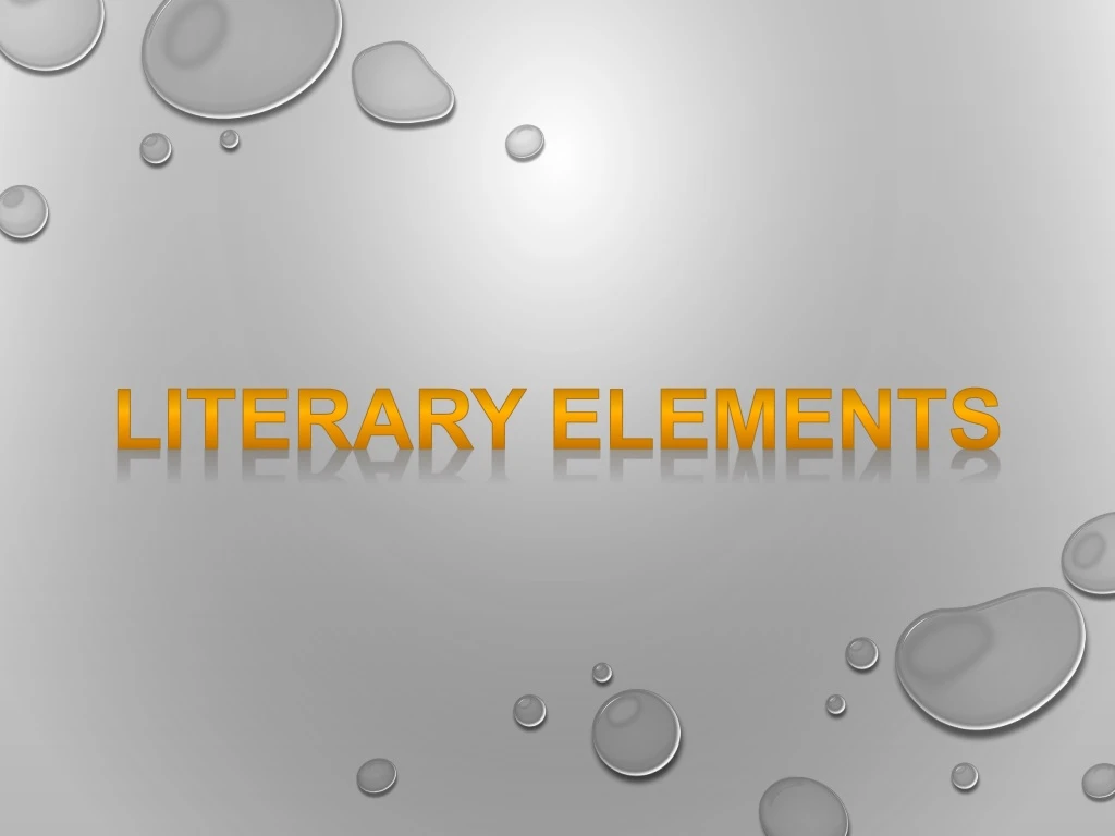 literary elements