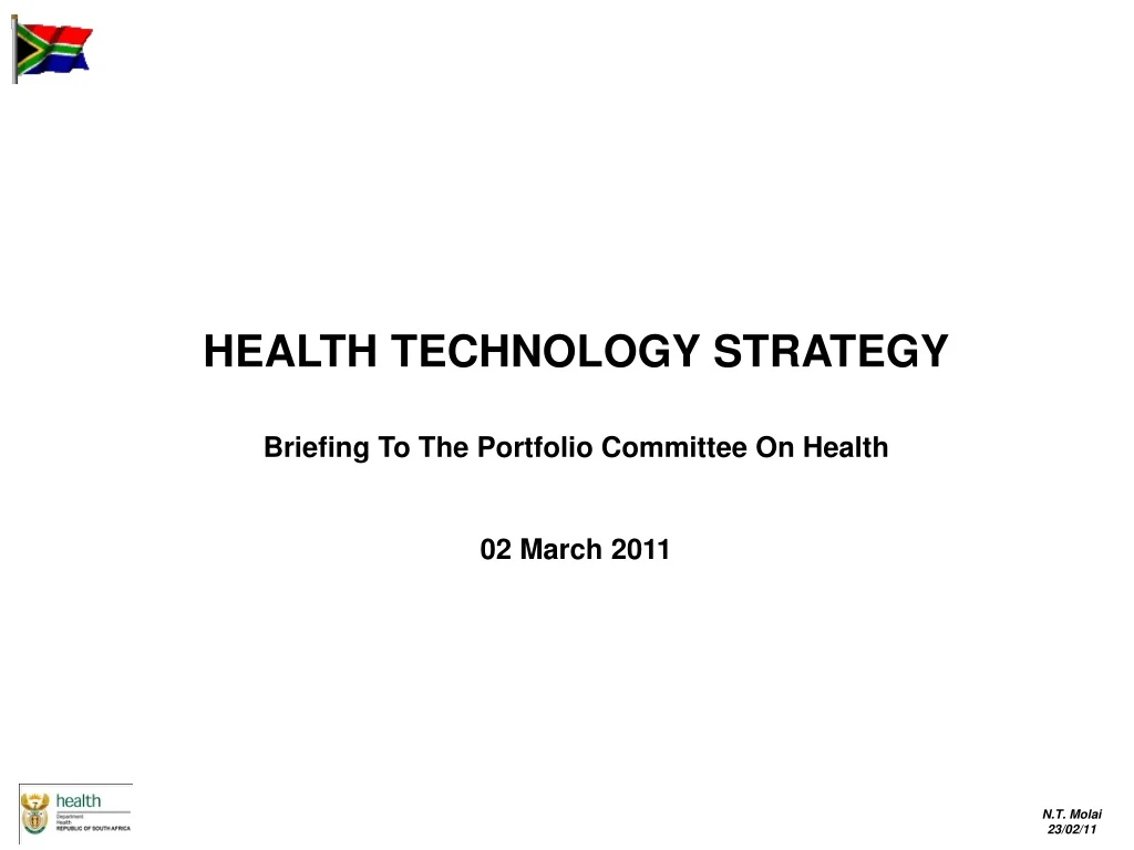 health technology strategy briefing