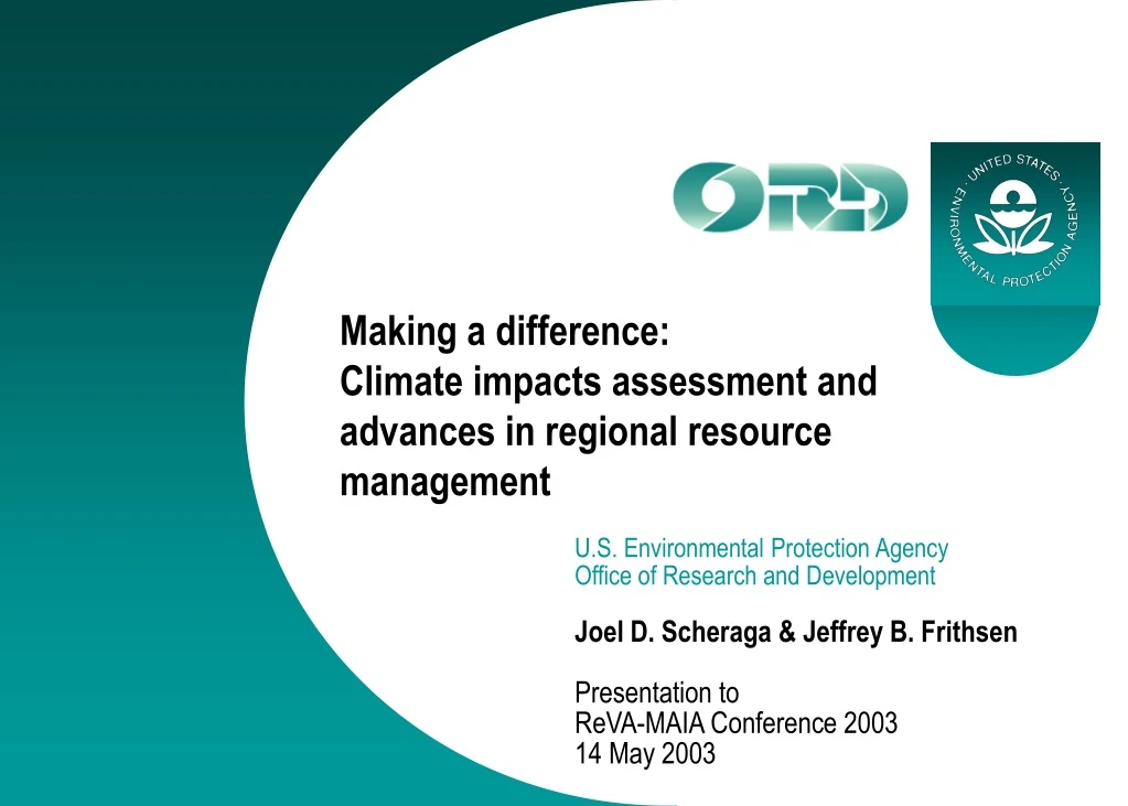 making a difference climate impacts assessment