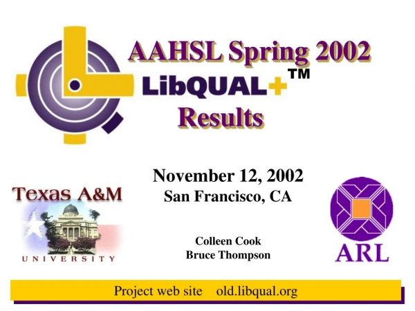 Project web site    old.libqual