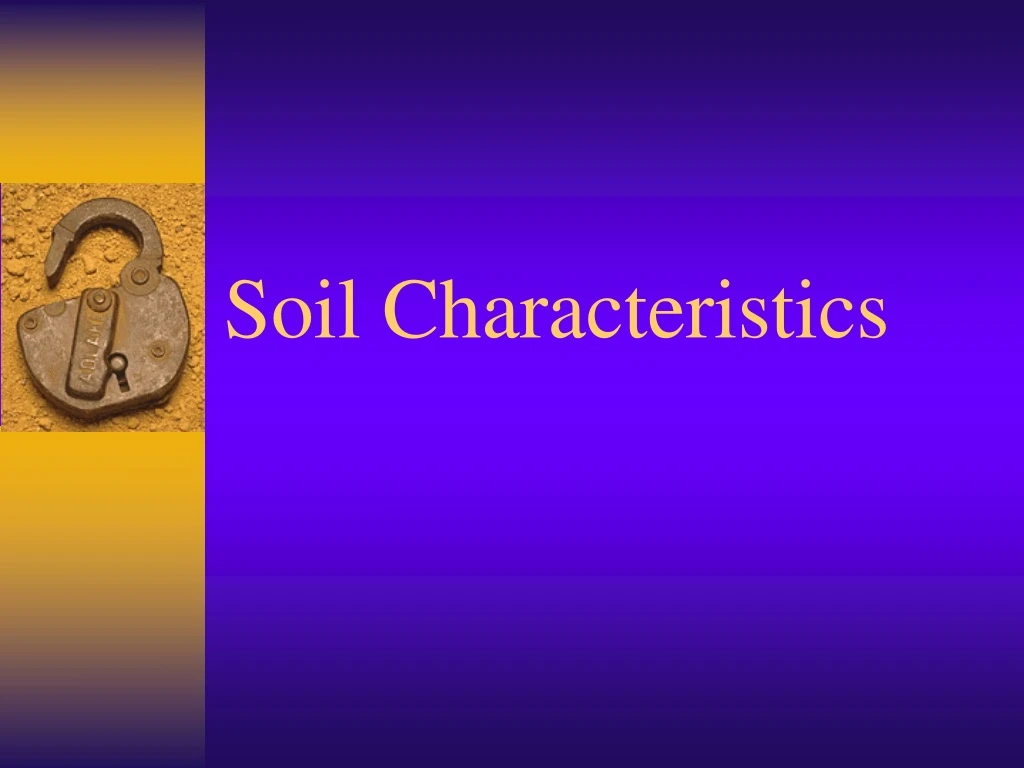 soil characteristics