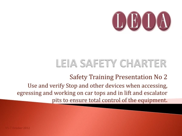 LEIA SAFETY CHARTER