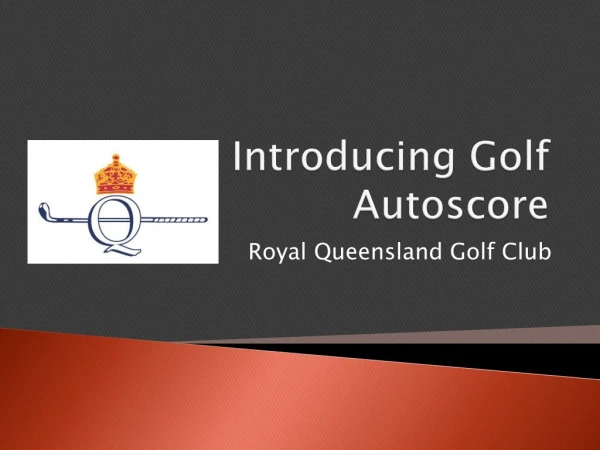 Introducing Golf Autoscore