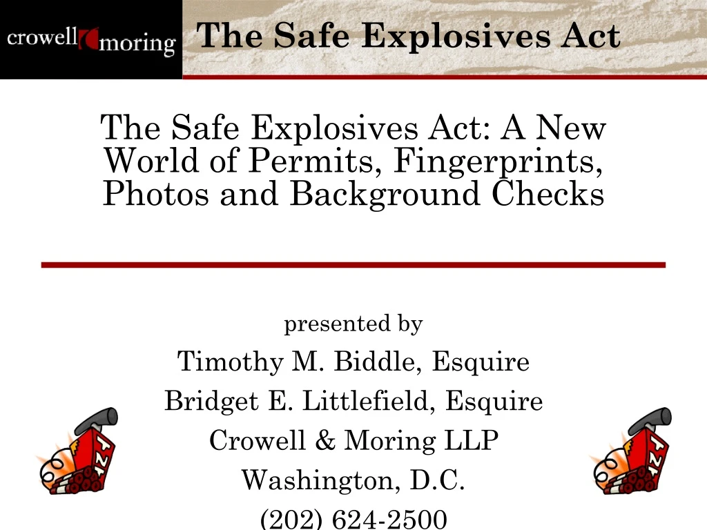 the safe explosives act a new world of permits fingerprints photos and background checks