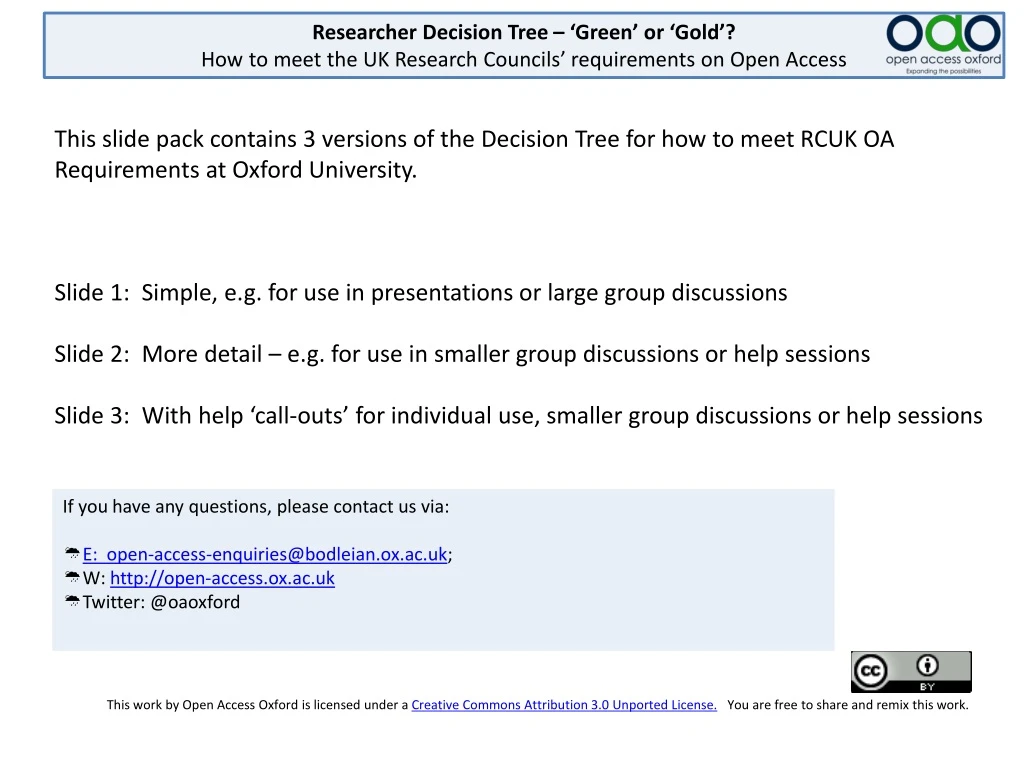 researcher decision tree green or gold