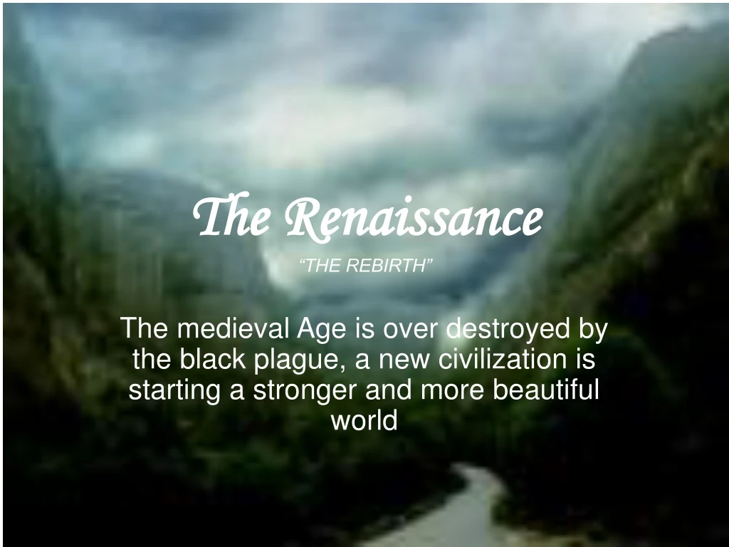 the renaissance the rebirth