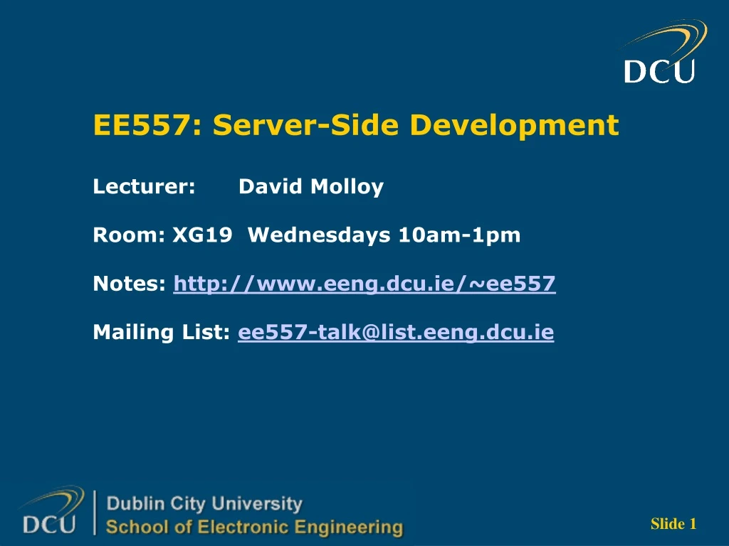 ee557 server side development