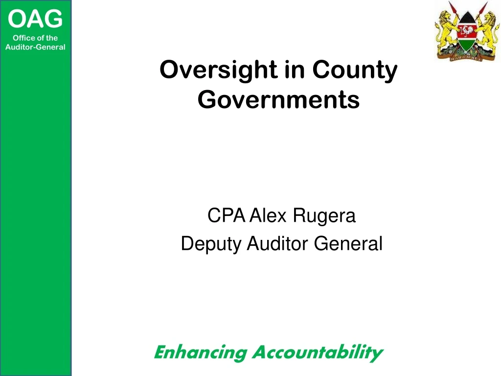 oversight in county governments