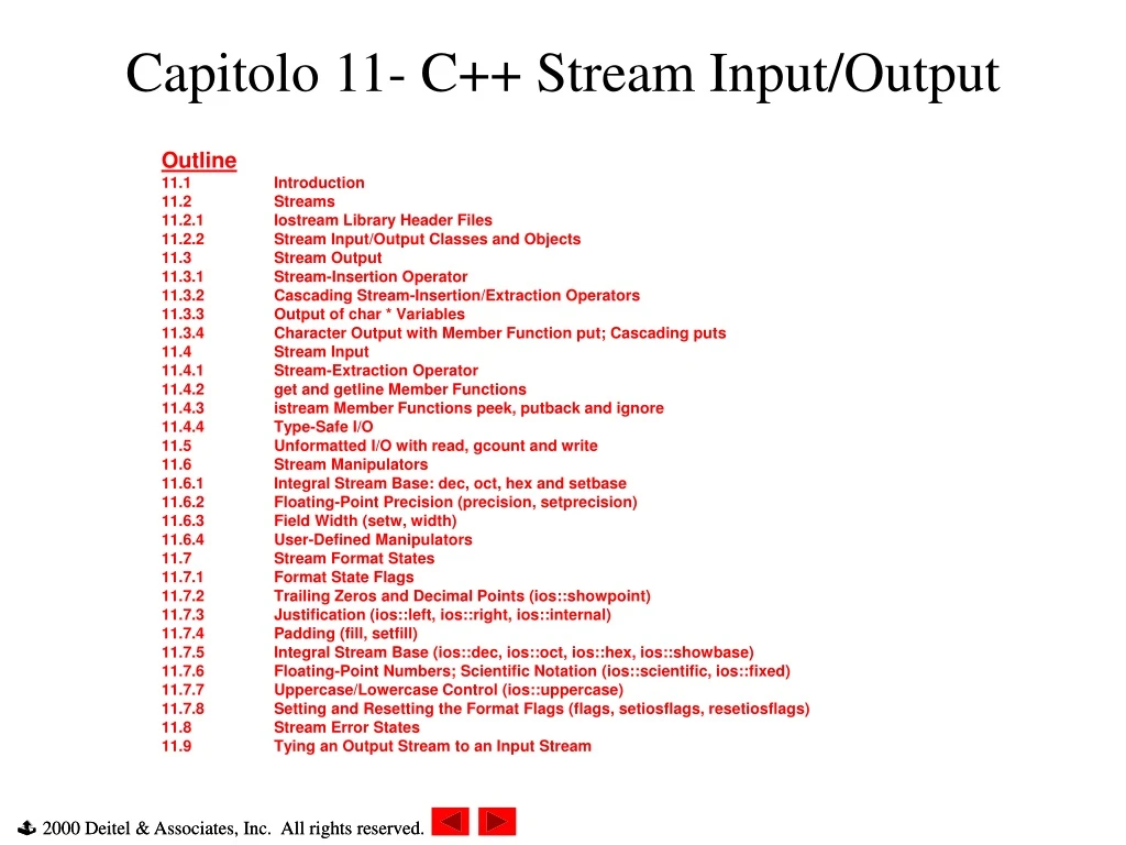 capitolo 11 c stream input output