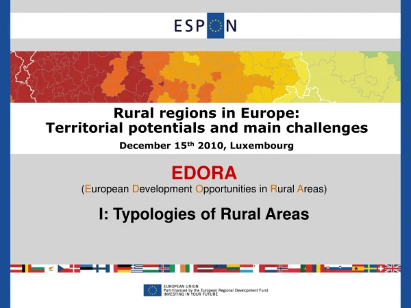 Rural regions in Europe: Territorial potentials and main challenges