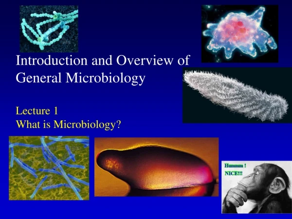 Introduction and Overview of  General Microbiology Lecture 1 What is Microbiology?
