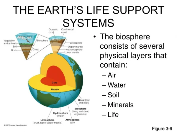 THE EARTH’S LIFE SUPPORT SYSTEMS