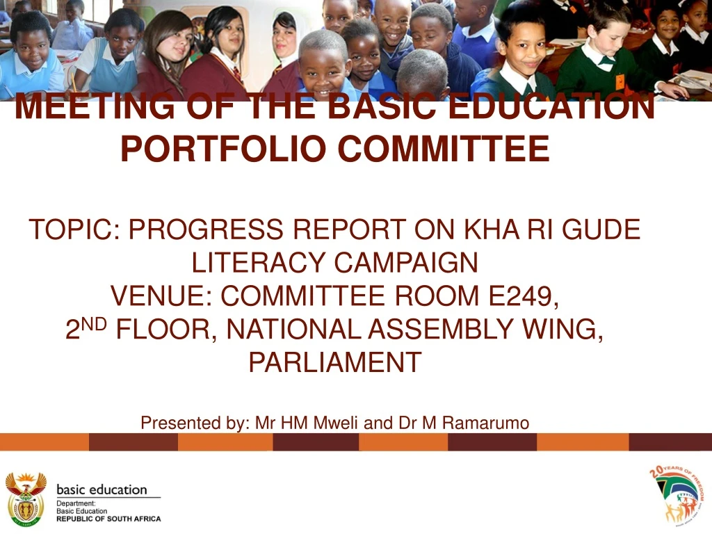 meeting of the basic education portfolio