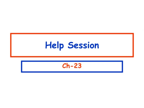 Help Session