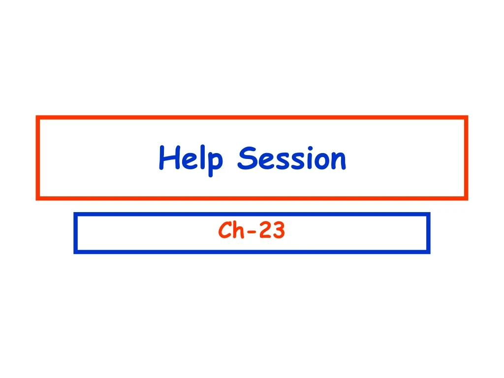 help session