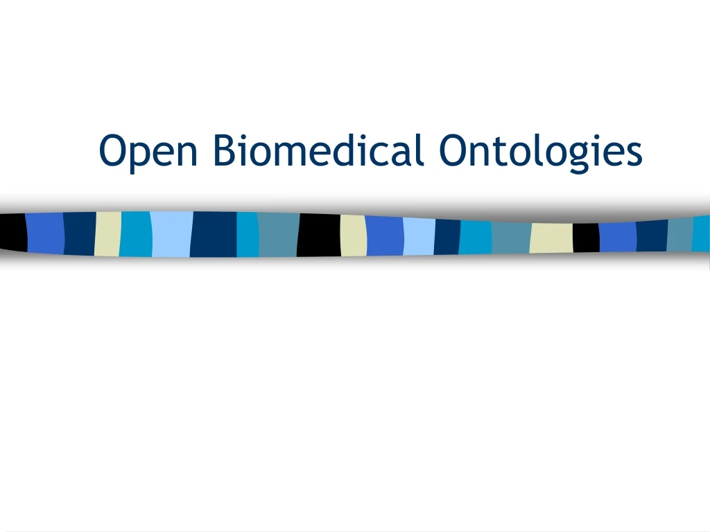 open biomedical ontologies
