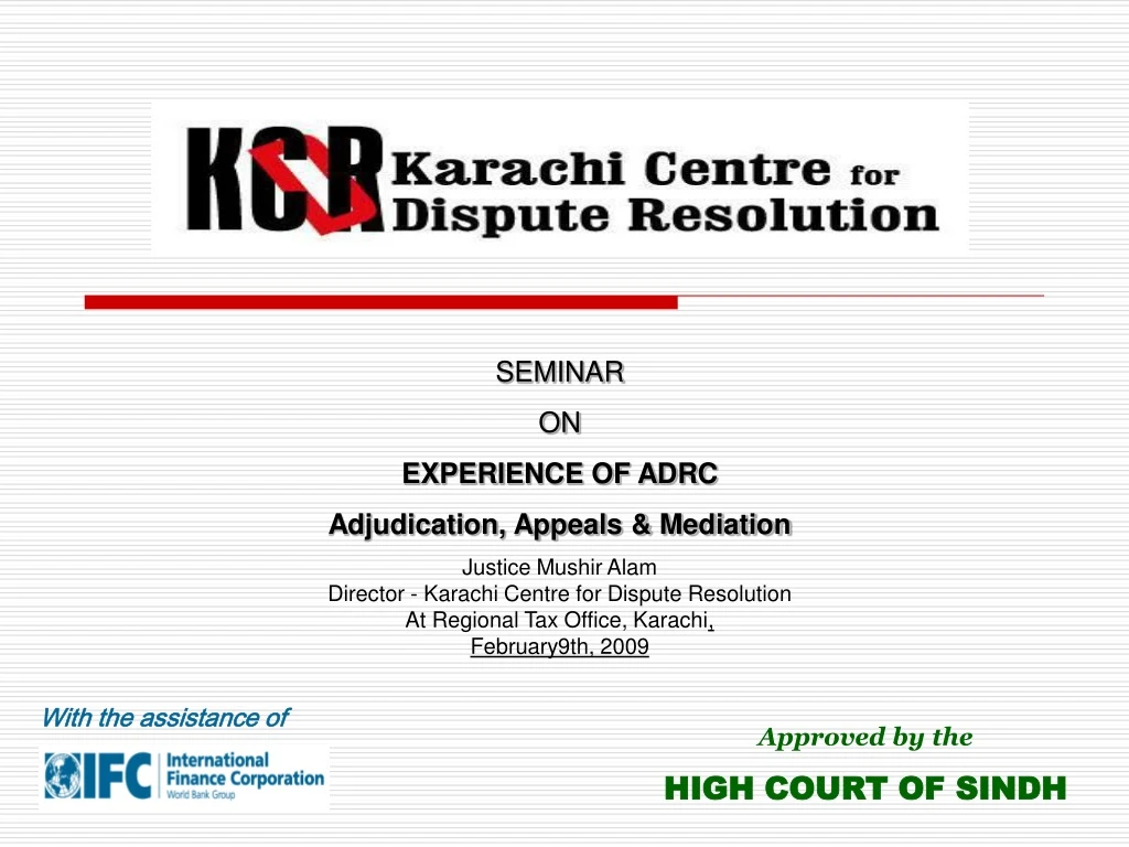 seminar on experience of adrc adjudication