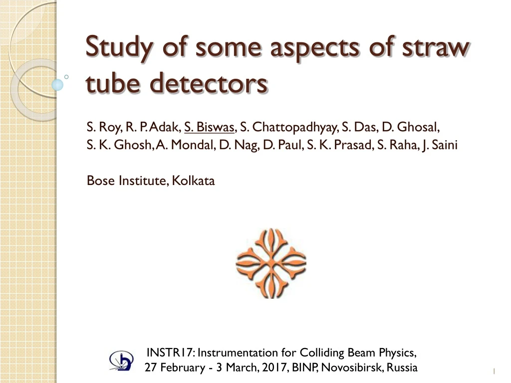 study of some aspects of straw tube detectors