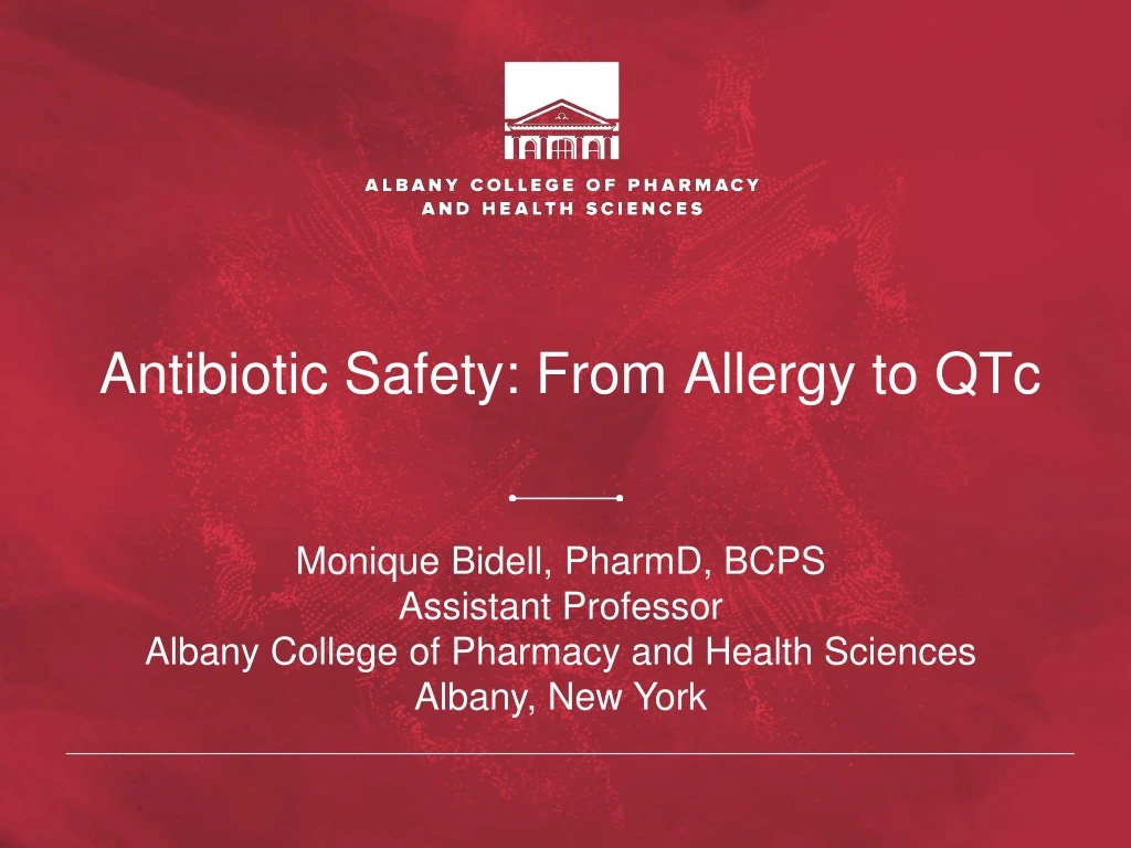 antibiotic safety from allergy to qtc