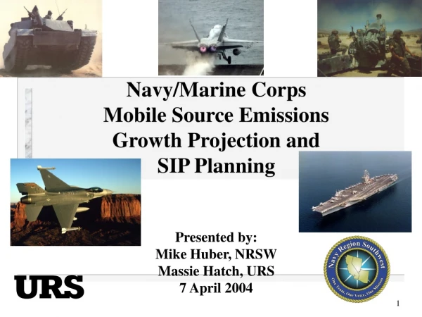 Navy/Marine Corps Mobile Source Emissions Growth Projection and SIP Planning Presented by: