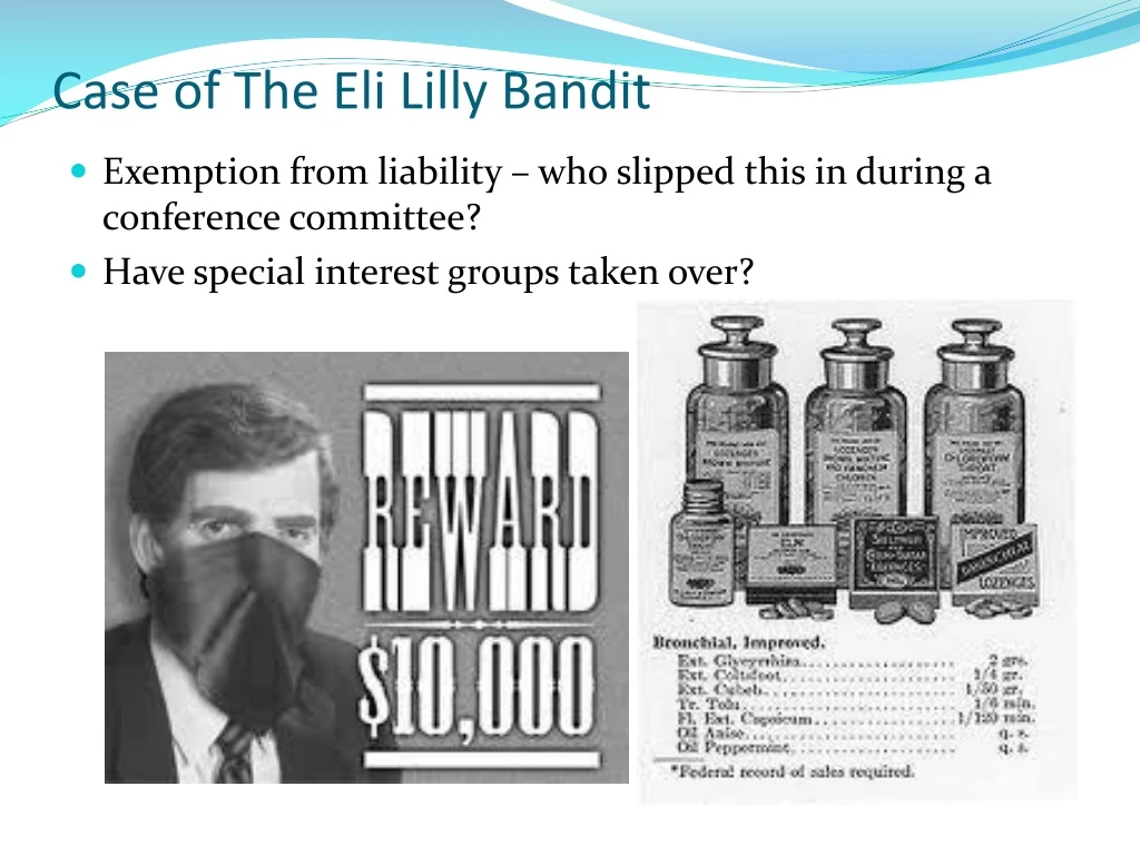 case of the eli lilly bandit