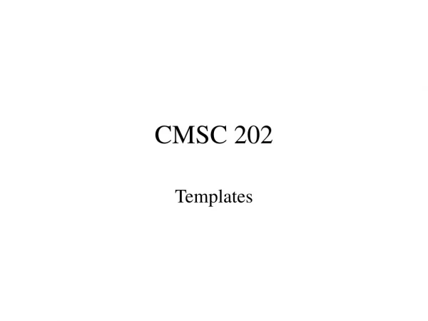 CMSC 202