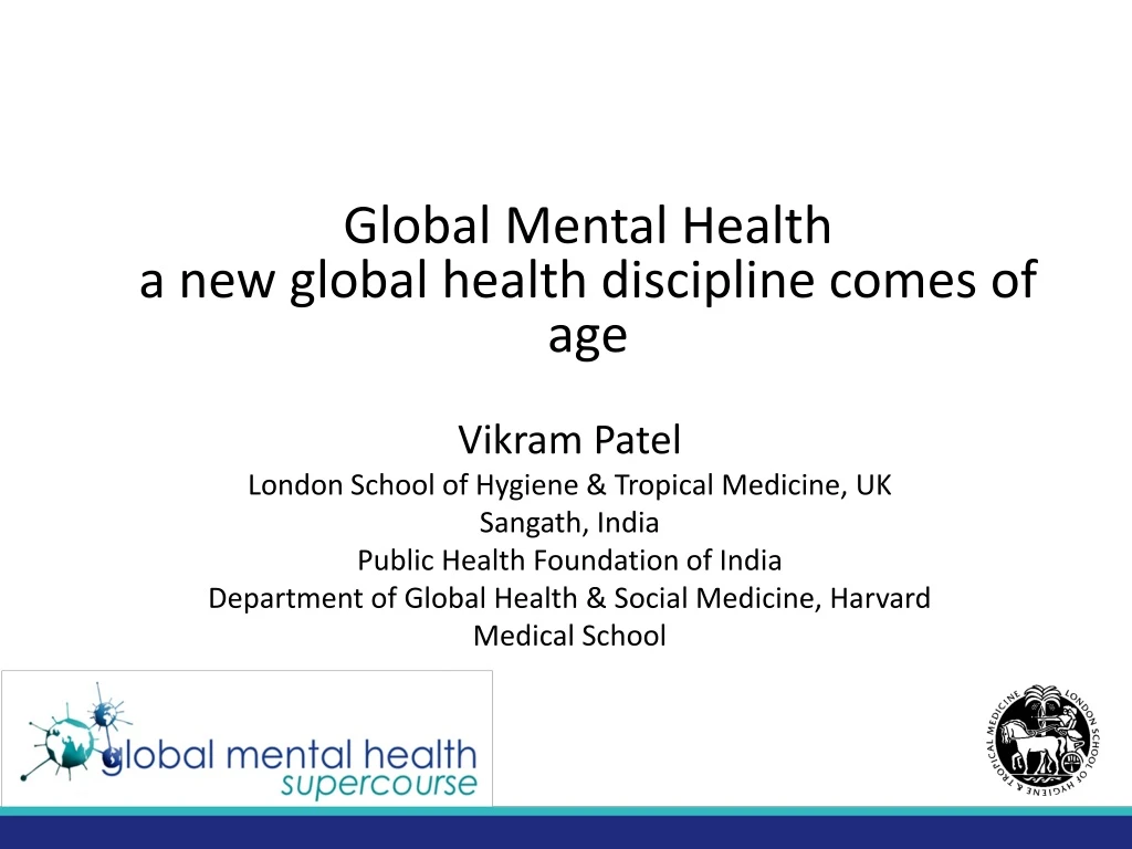 global mental health a new global health