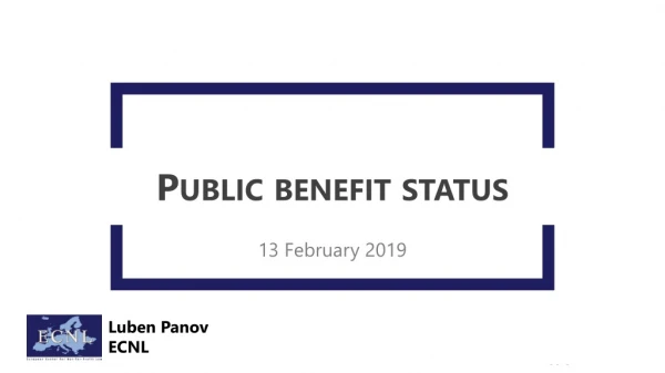 Public benefit status