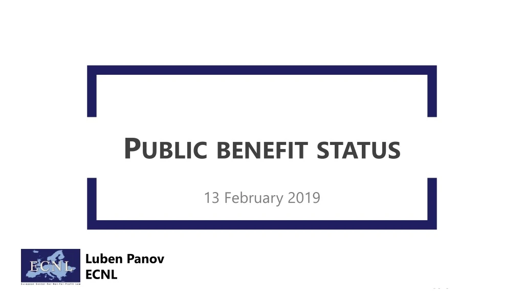 public benefit status