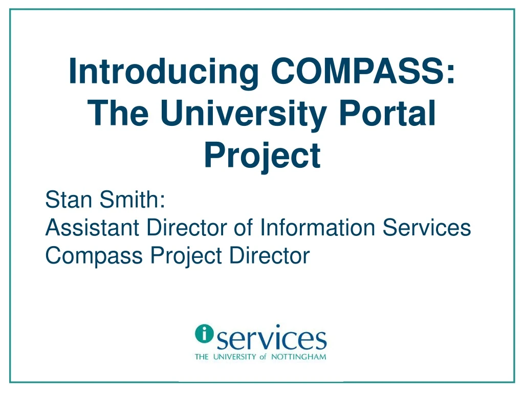 introducing compass the university portal project