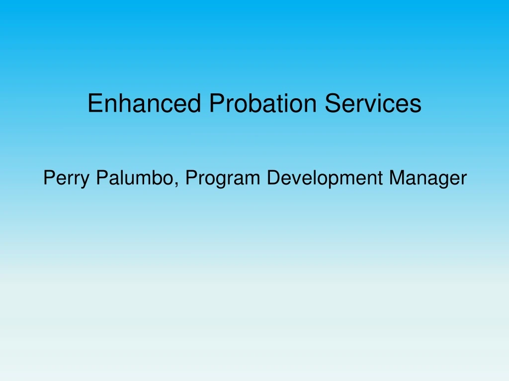 enhanced probation services perry palumbo program