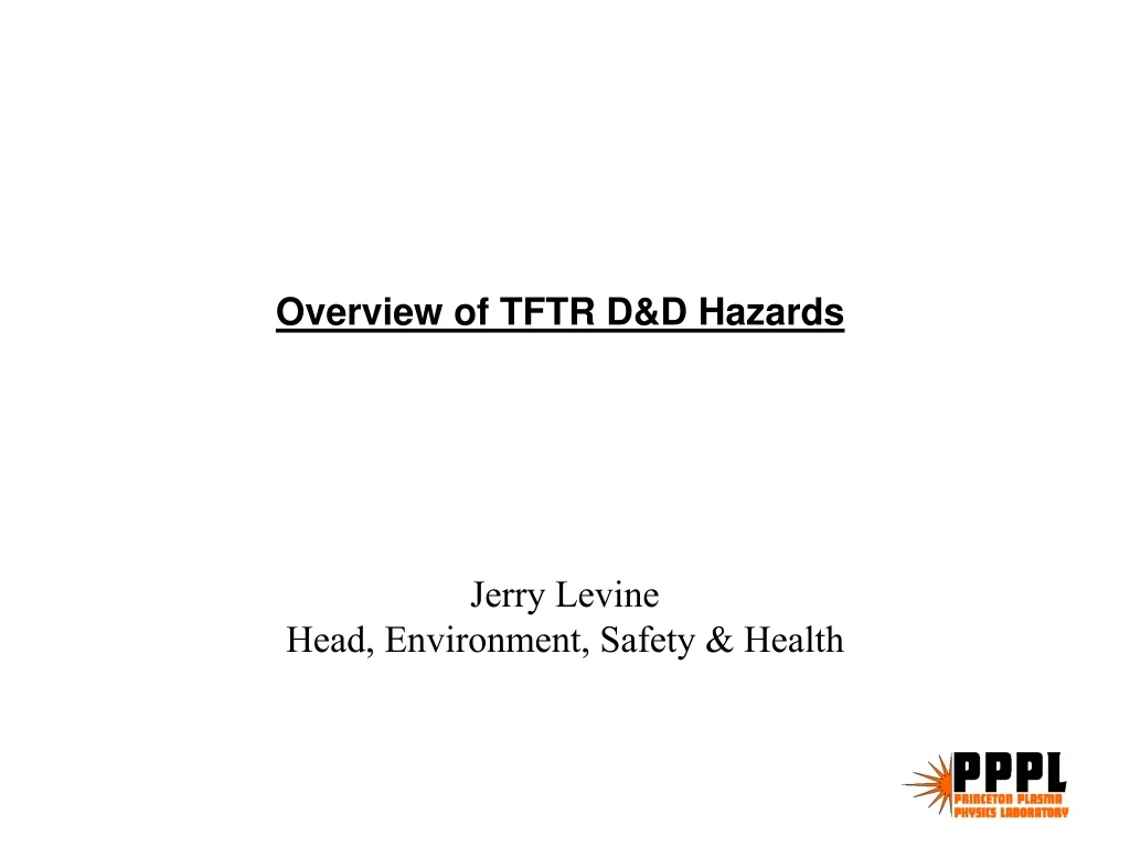 overview of tftr d d hazards